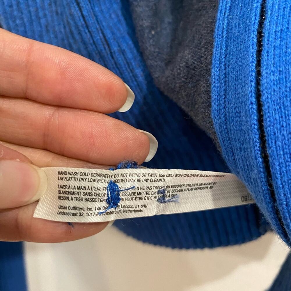 Daily Practice Blue Two Tone Crop Jacket Sz S - Picture 10 of 15